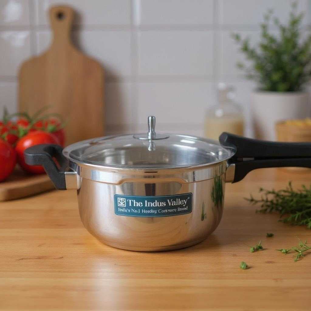 Tri-ply Stainless Steel Pressure Pan 3.5 L - Image 2